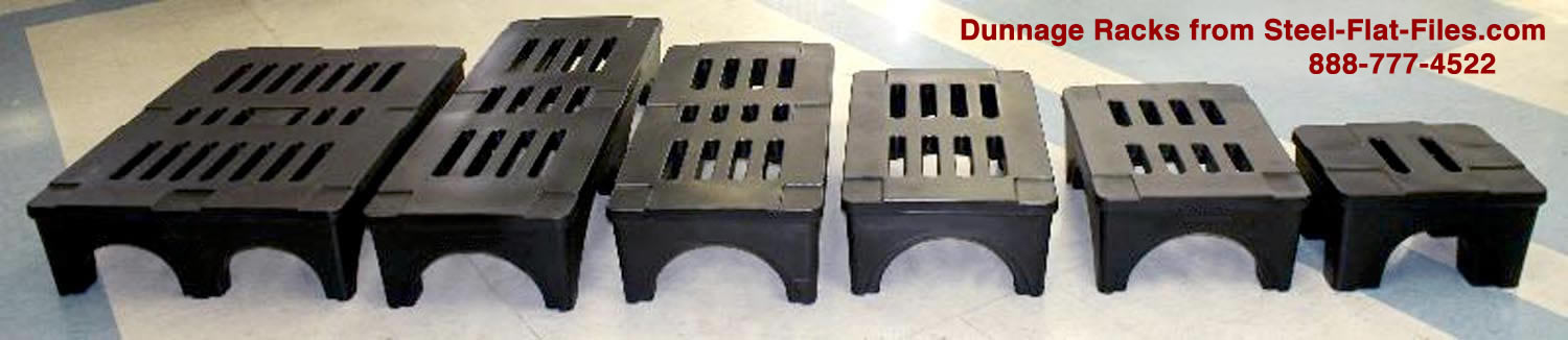Dunnage fits neatly on these racks of plastic.